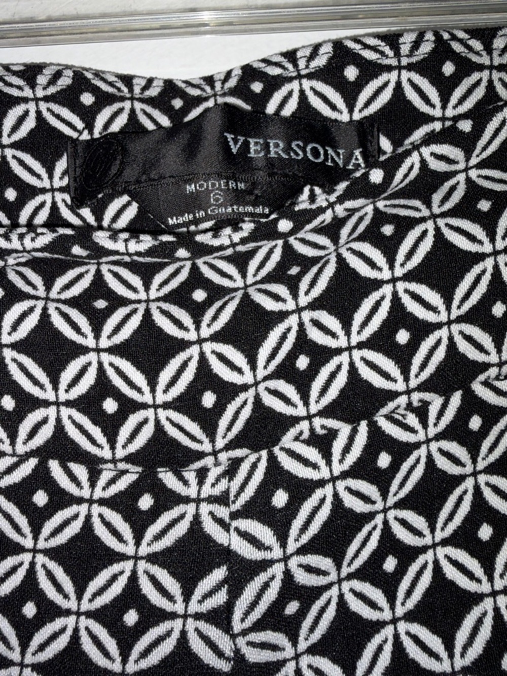 Versona Black and White Patterned Trousers - Picture 3 of 4